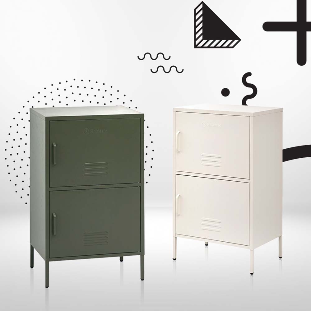 ArtissIn Buffet Sideboard Metal Cabinet - DOUBLE Green