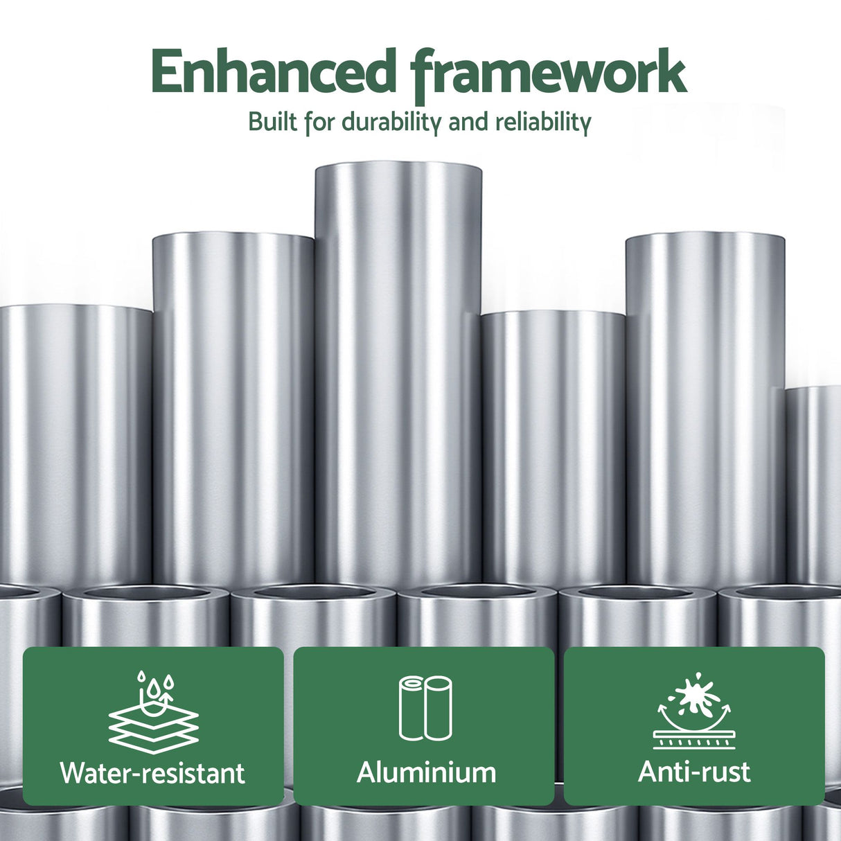 Instahut Retractable Folding Arm Awning Motorised Sunshade 5Mx3M Dark Green