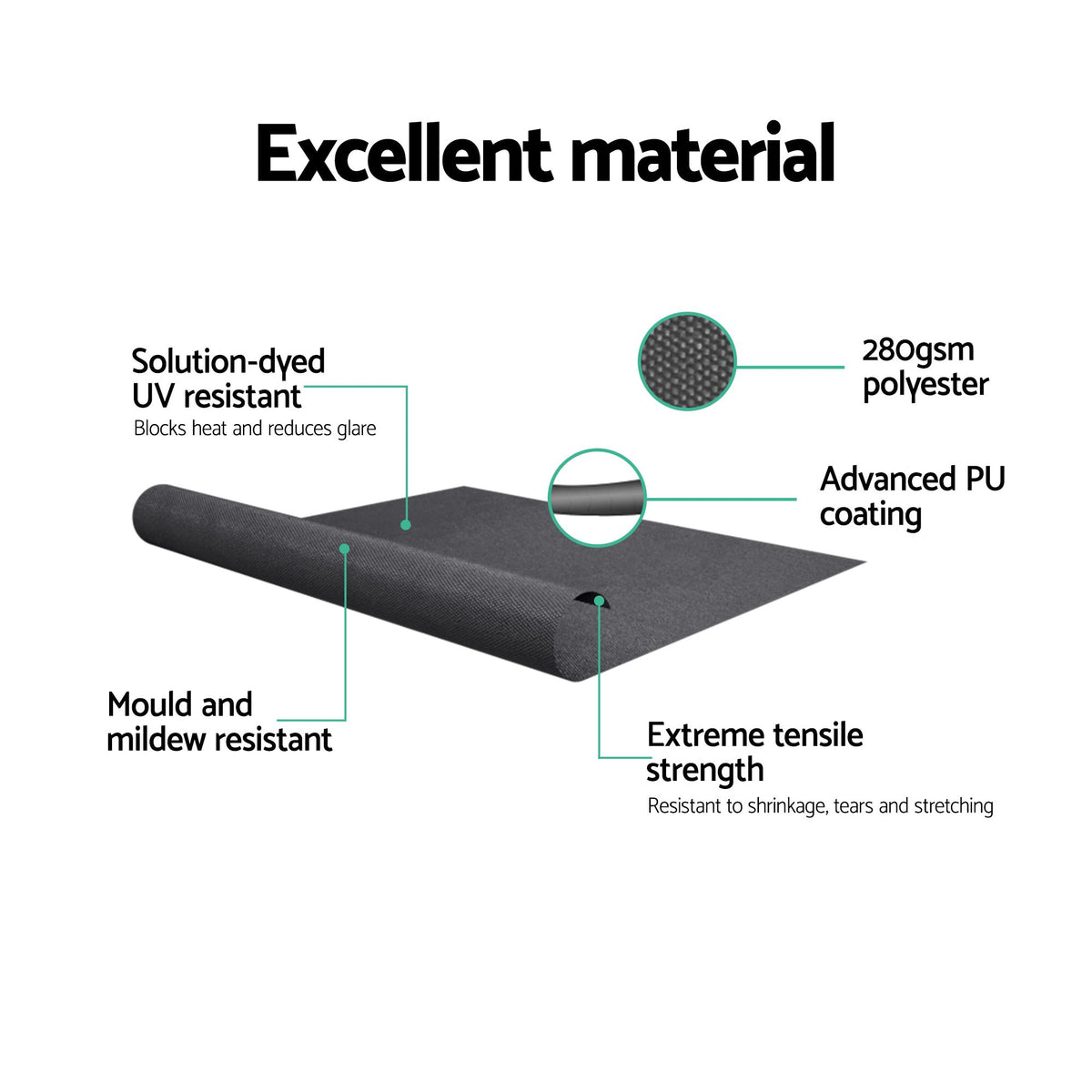 Instahut Motorised Pivot Arm Awning Window Sun Shade 3.1 X 2.1M Grey