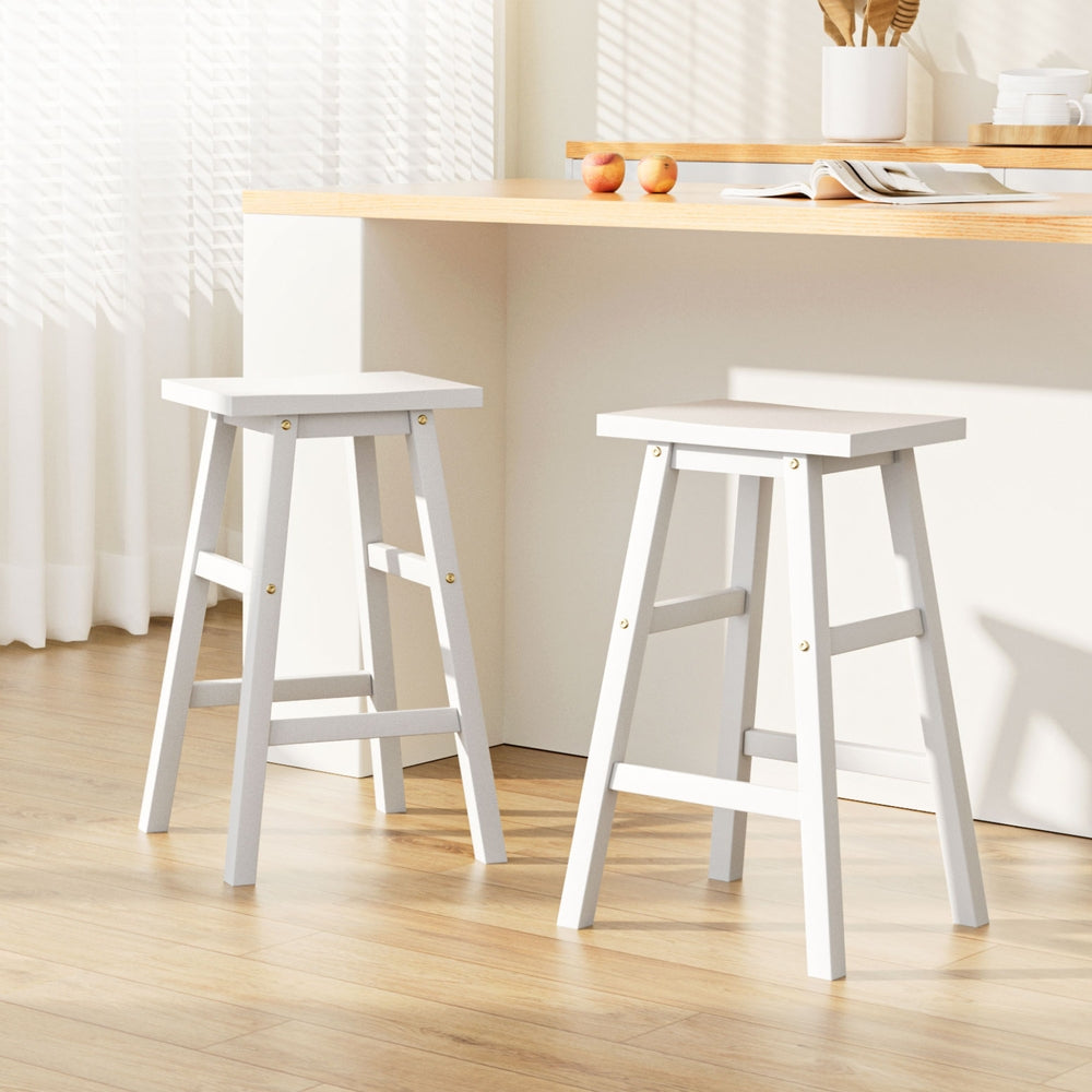 Bar Stools Kitchen Counter Barstools Baden White x2