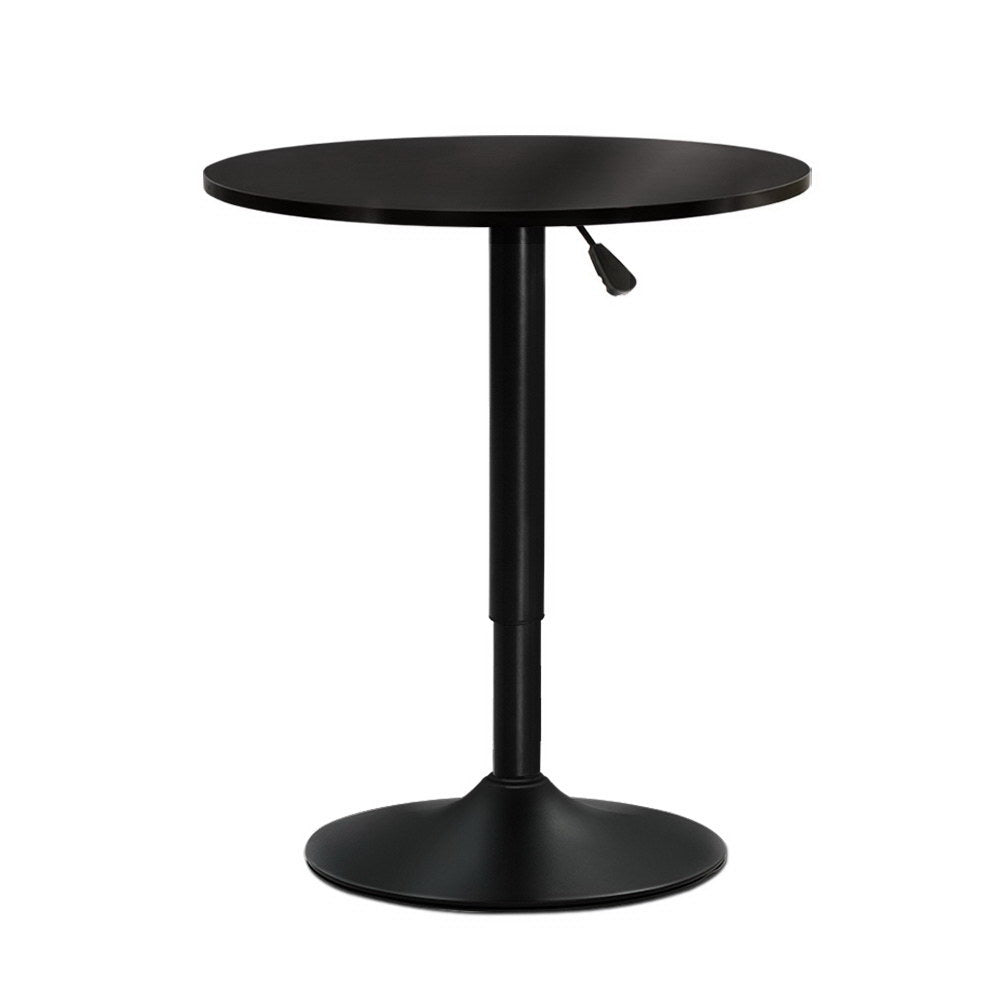 Ember Bar Table Gas Lift Round Black