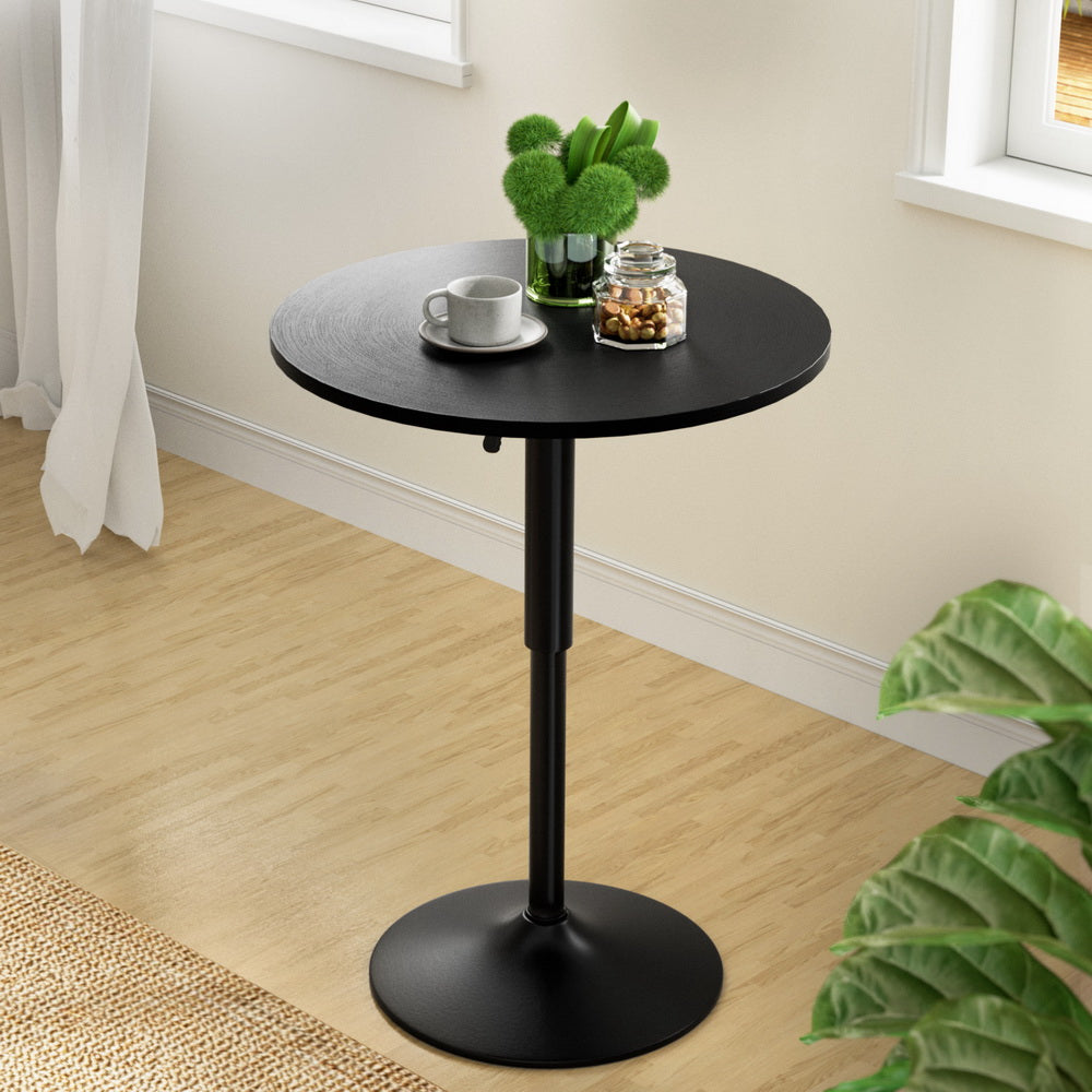 Ember Bar Table Gas Lift Round Black