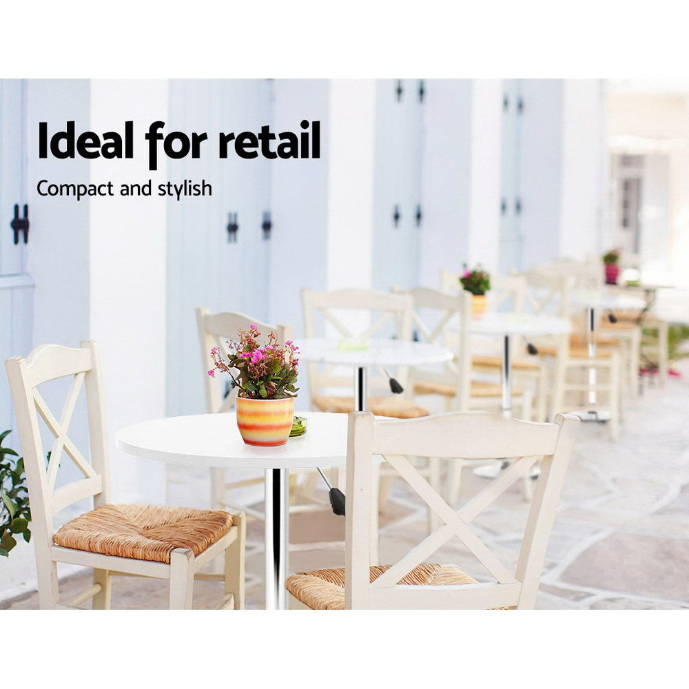 Bar Table 67-86CM Height Round Brown