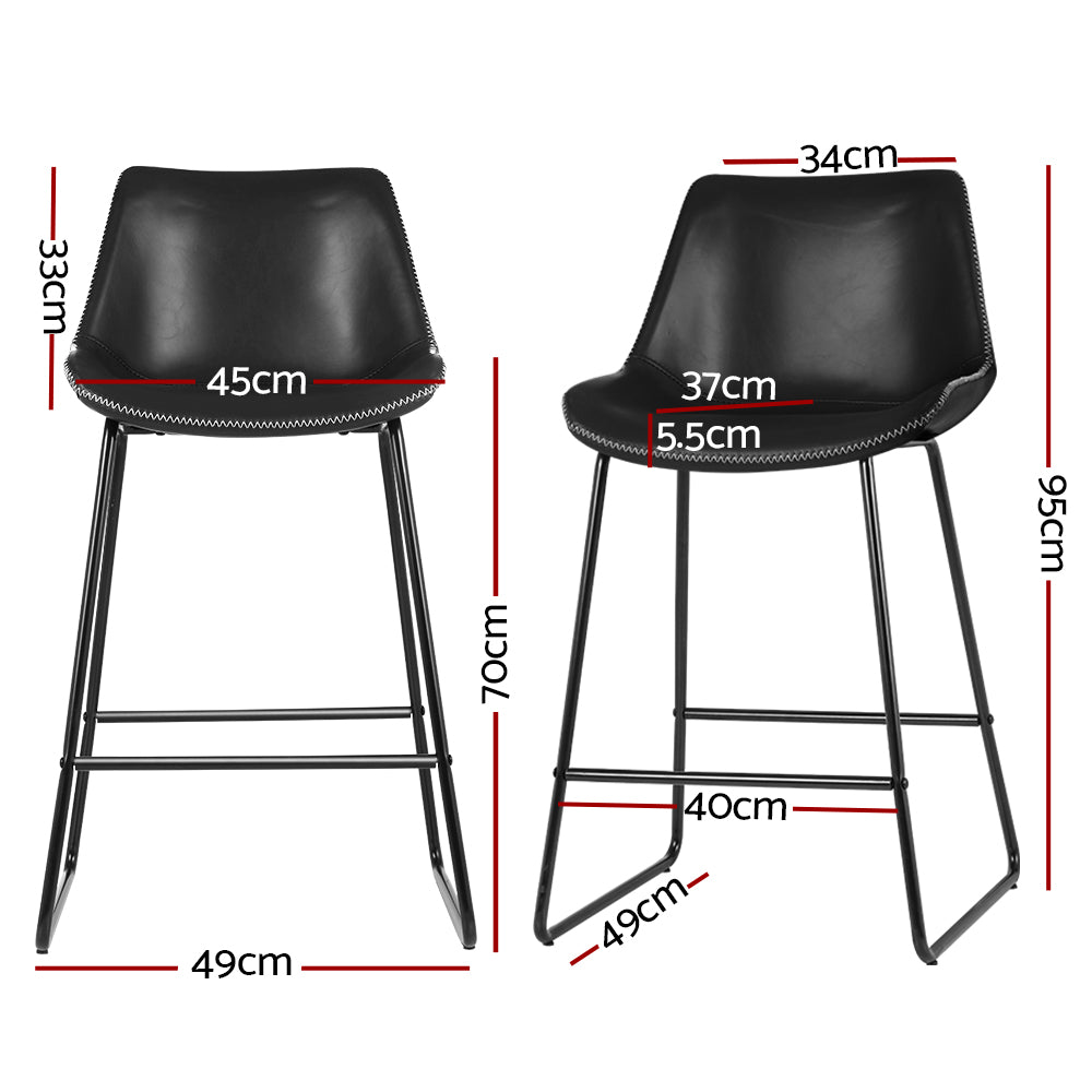 Fenella Bar Stool Black x 2