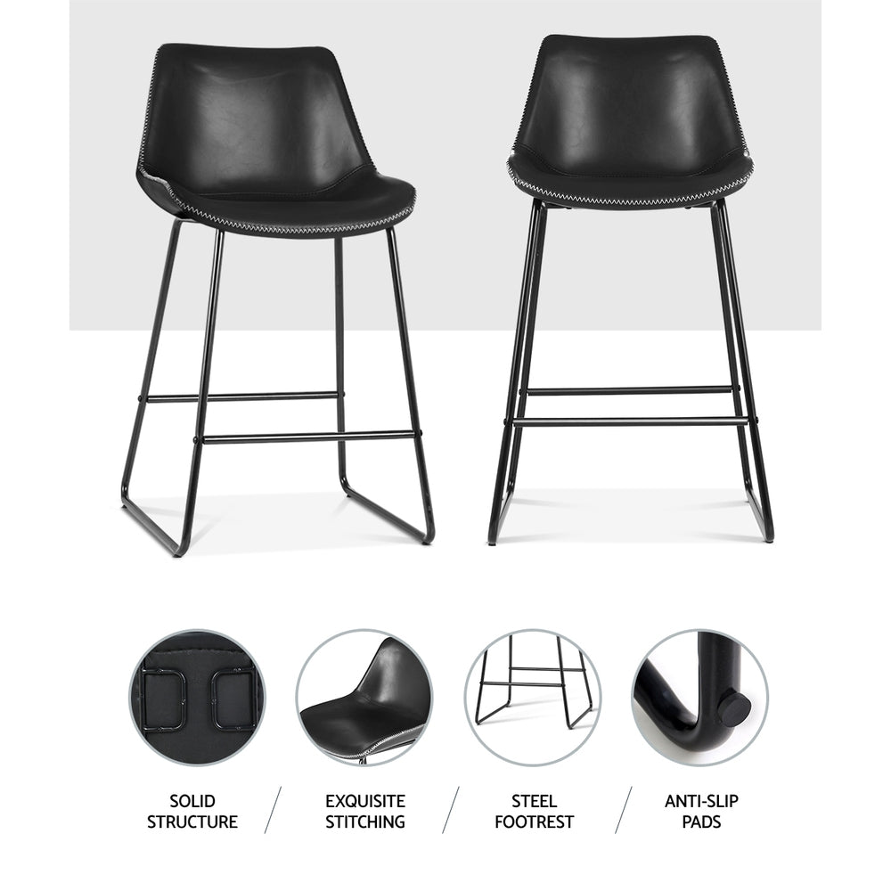 Fenella Bar Stool Black x 2