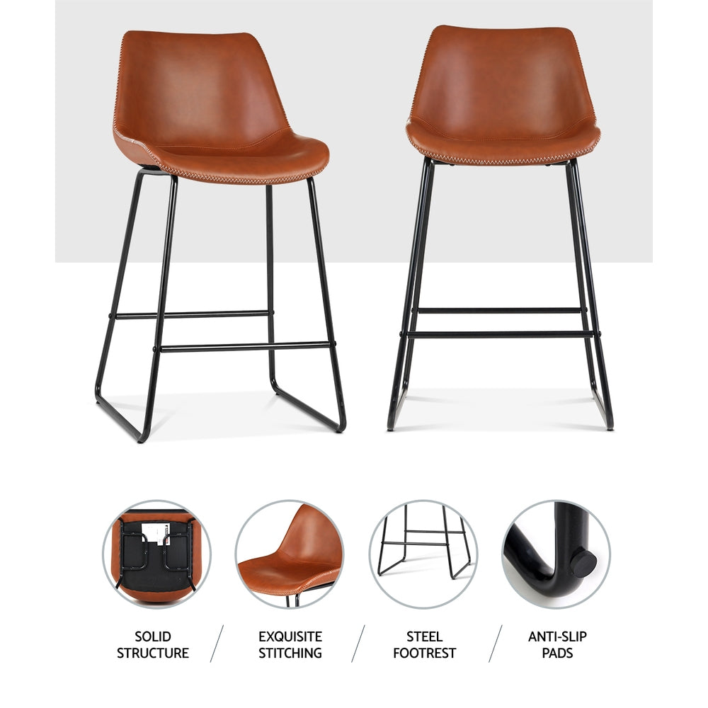 Fenella Bar Stool Burnt Orange x 2