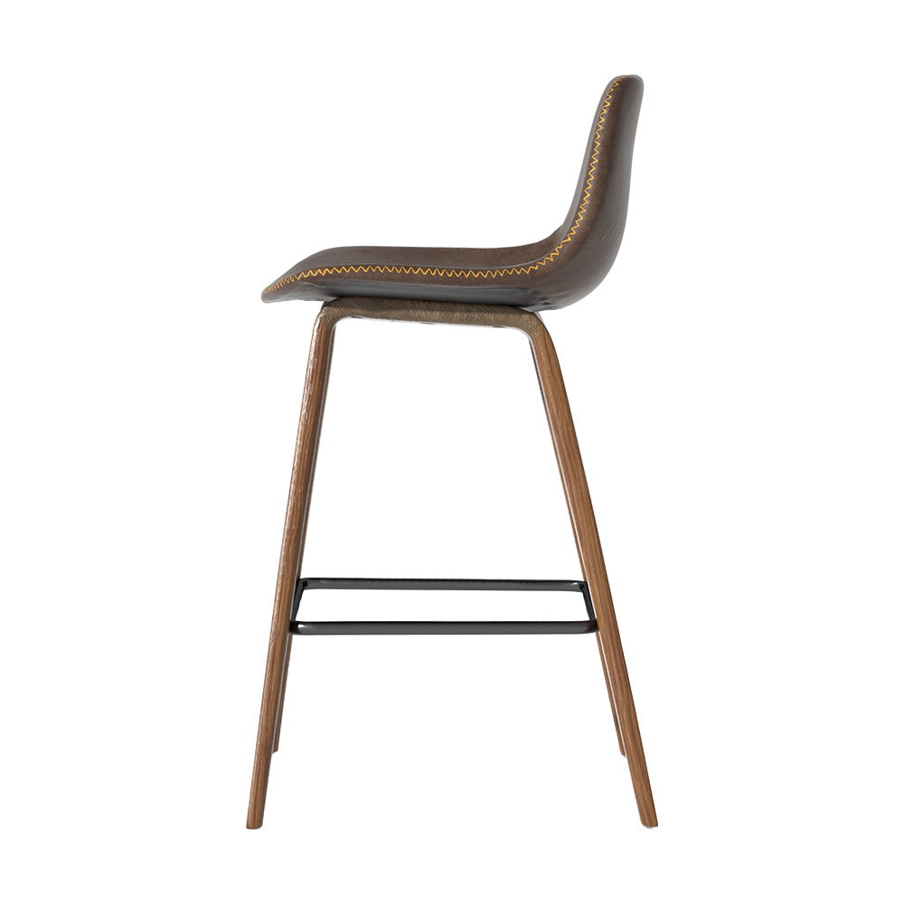 2x Bentwood Bar Stool Walnut Brown