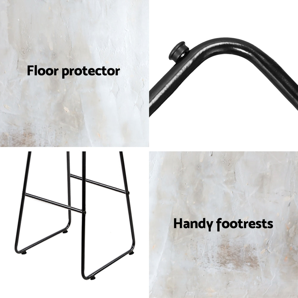 Bar Stools Kitchen Metal Chairs x2