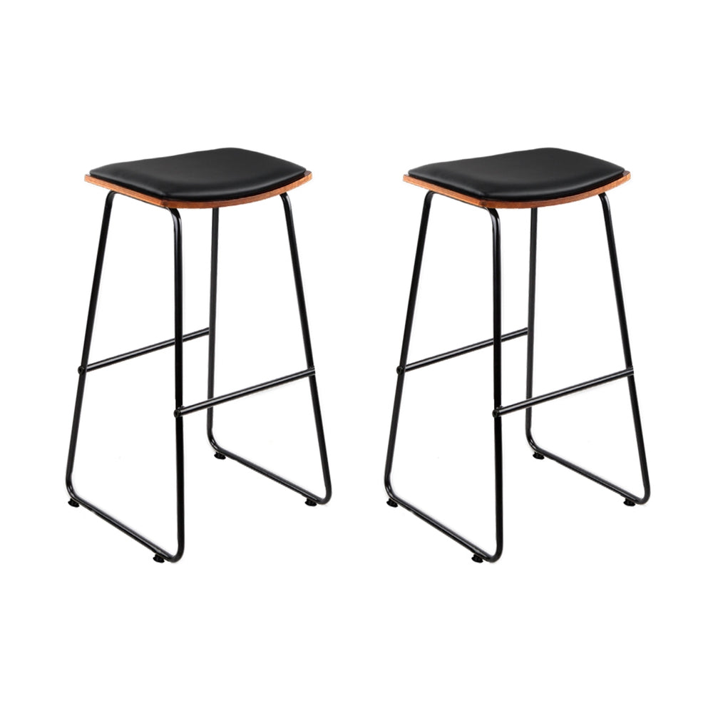 Bar Stools Kitchen Metal Chairs x2