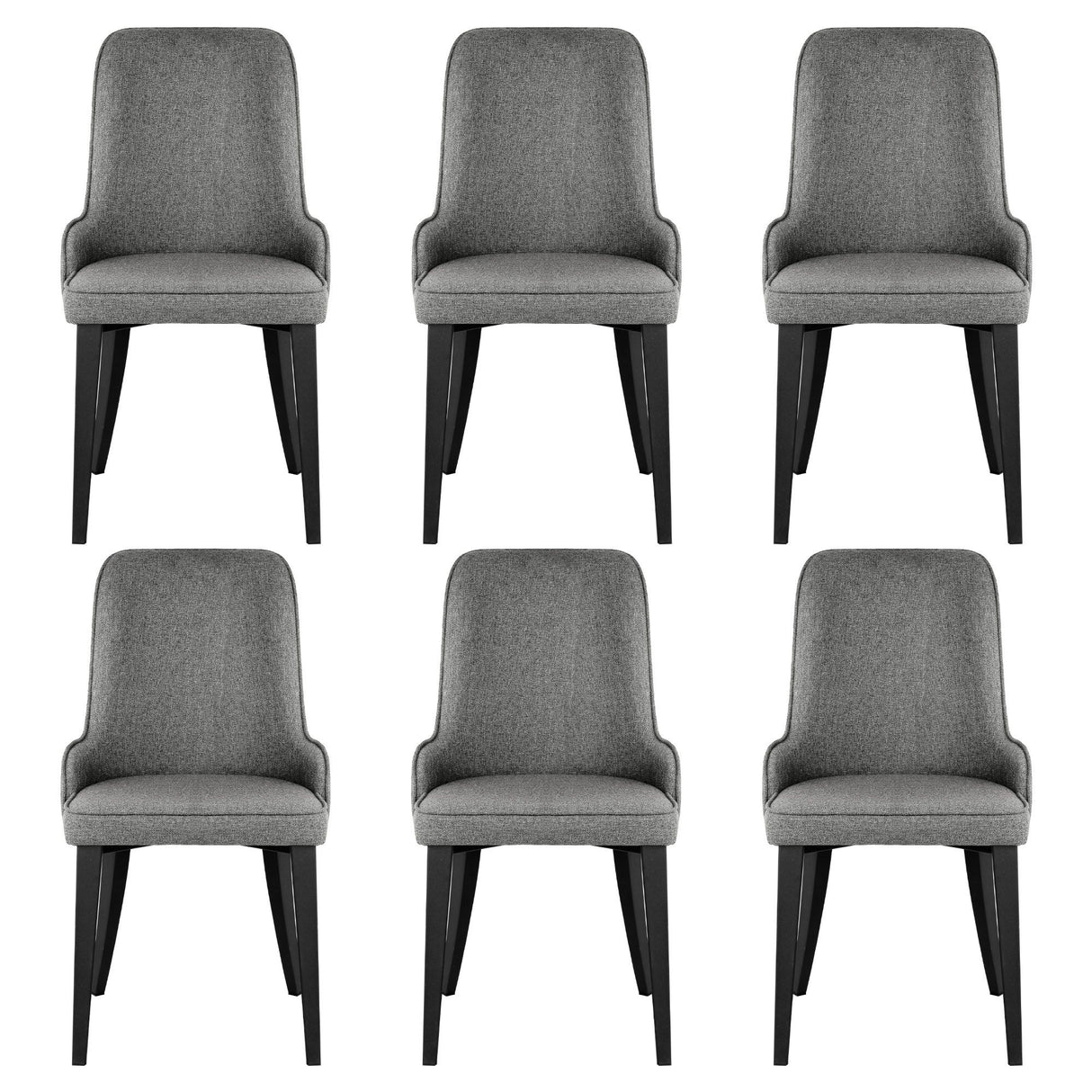 Artiss Dining Chairs Set of 6 Linen Fabric Grey