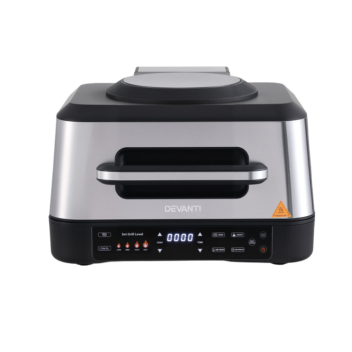 Devanti 5-in-1 Electric BBQ Grill Air Fryer, 2200W 8L Smart Thermometer