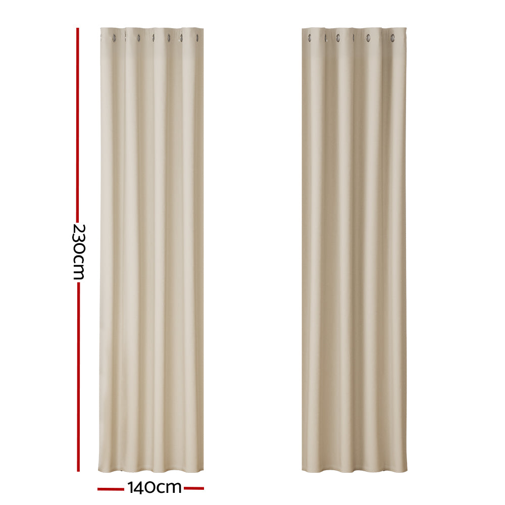 Cream Block out curtains