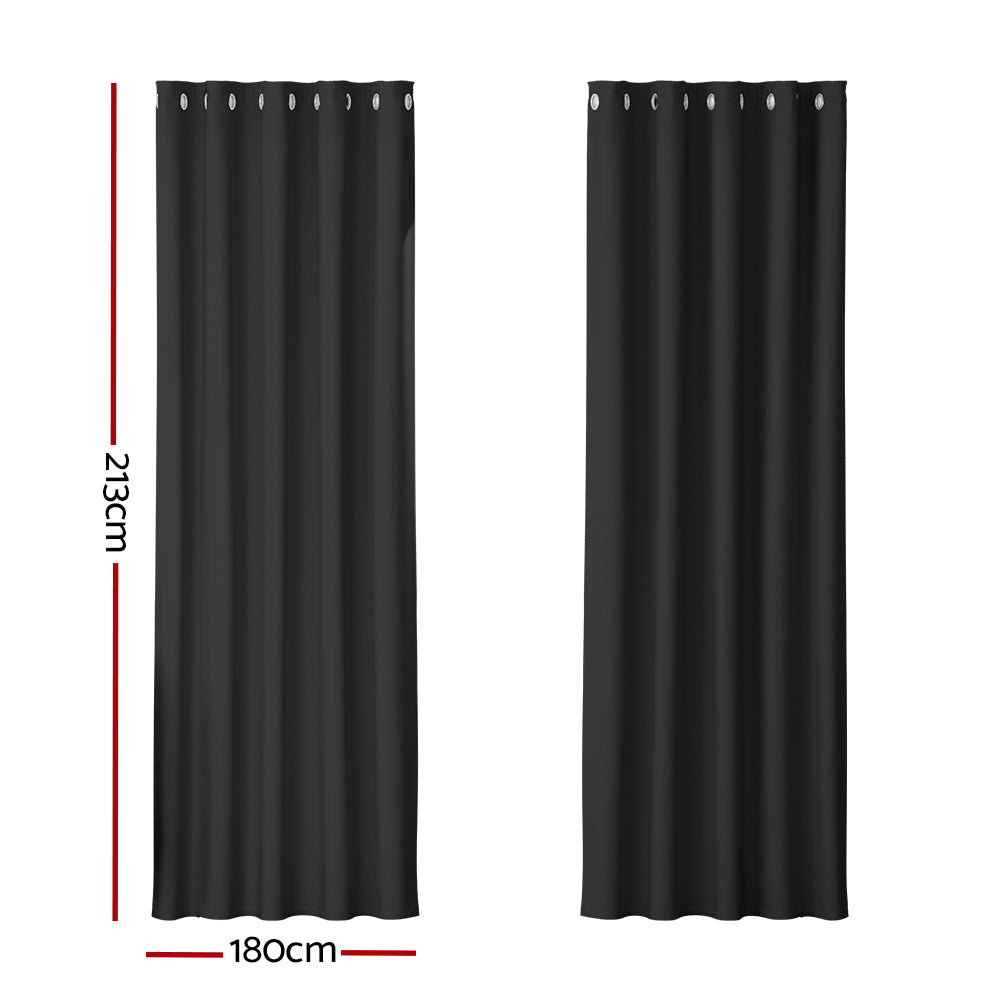 Black Block out curtains medium