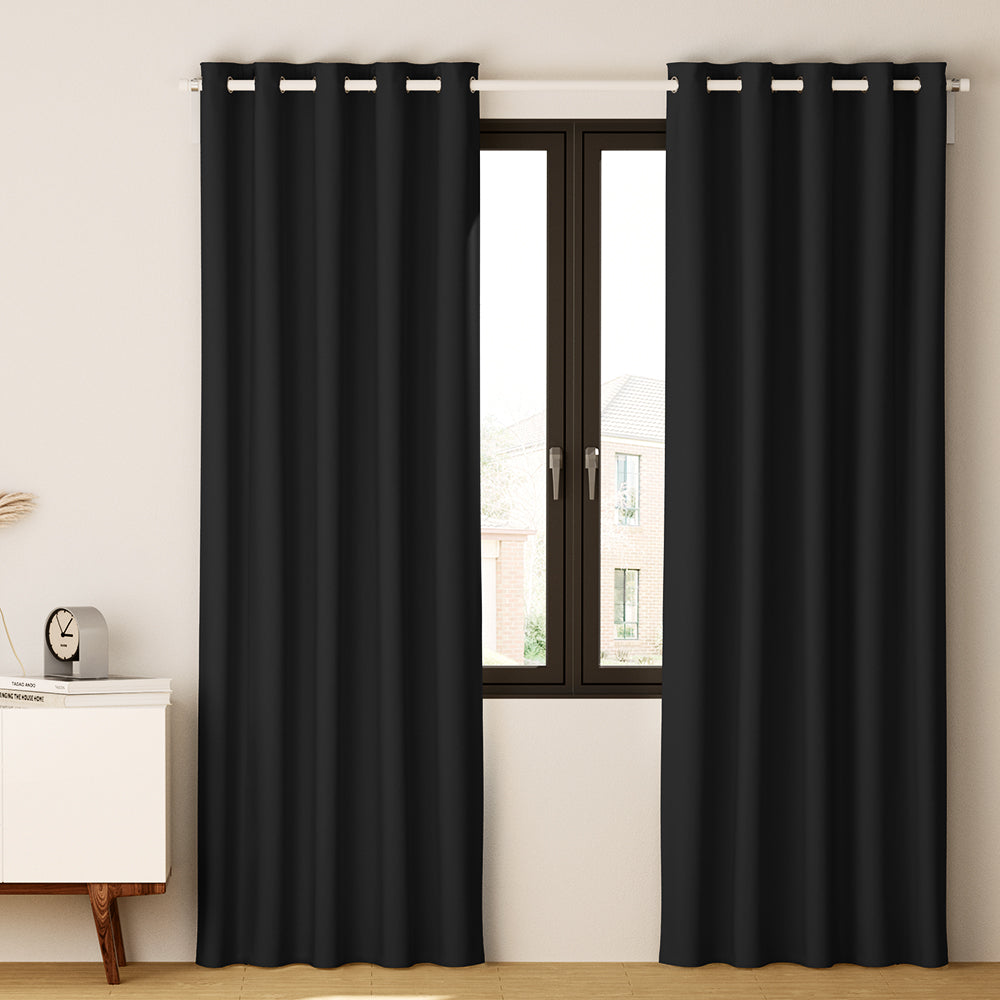 Black Block out curtains medium