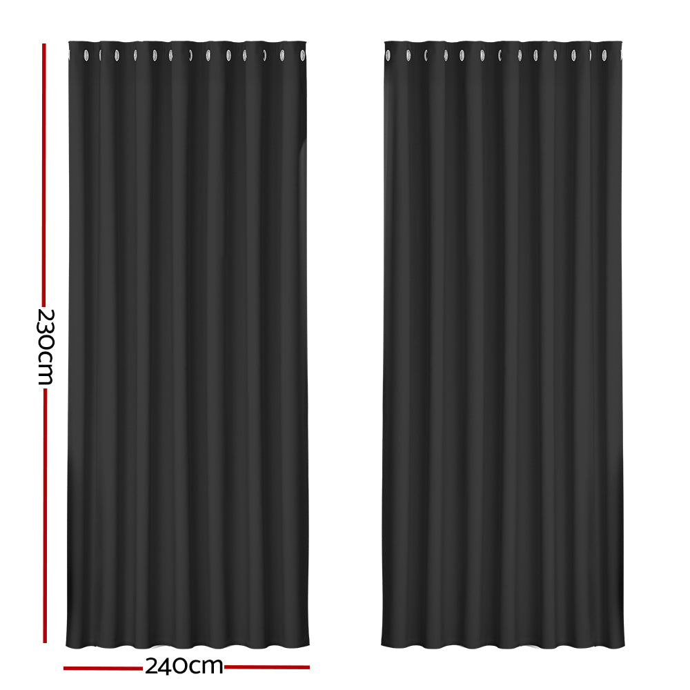 Black Block out curtains large