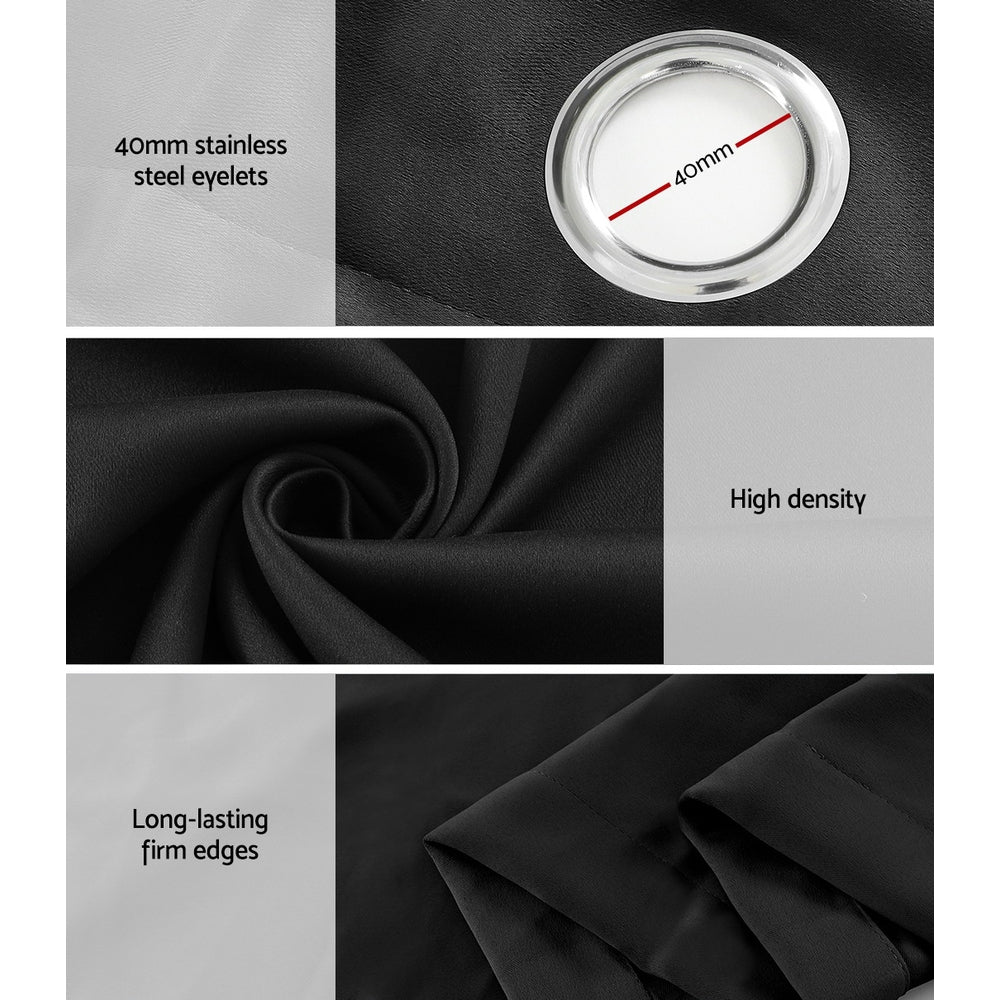 Black Block out curtains large