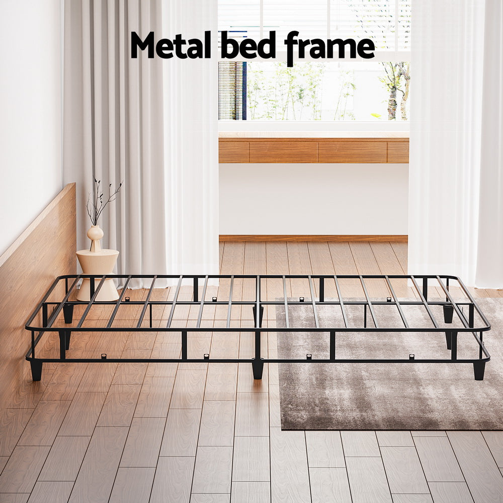Aria Bed Frame Double Size Metal Grey MASON