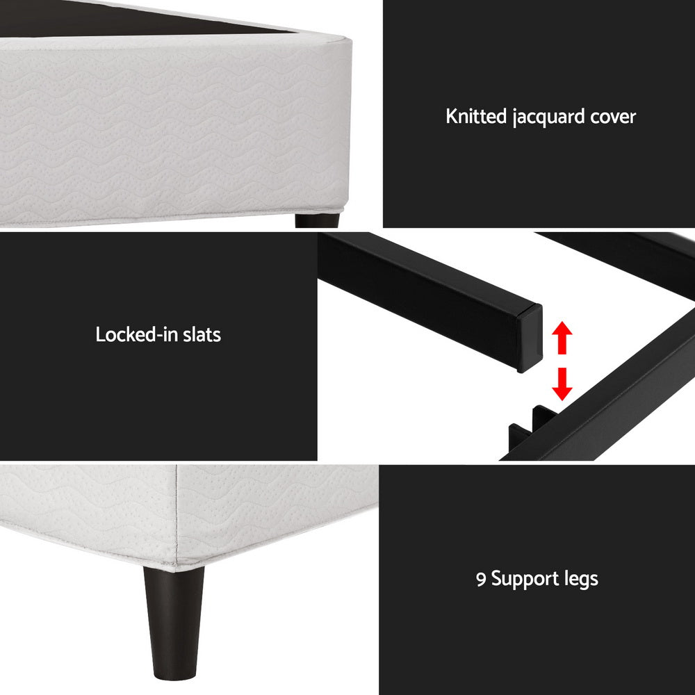 Aria Bed Frame Double Size Metal Grey MASON