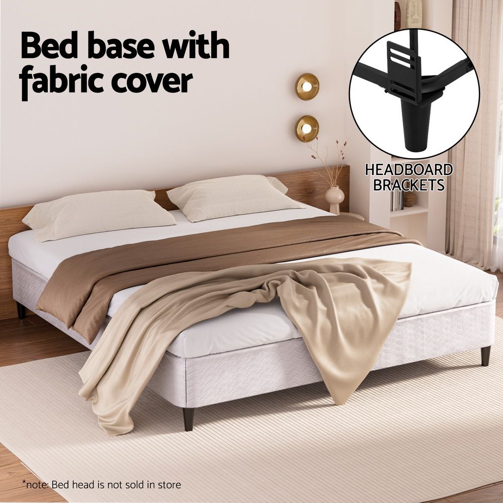 Aria Bed Frame King Size Metal Grey MASON