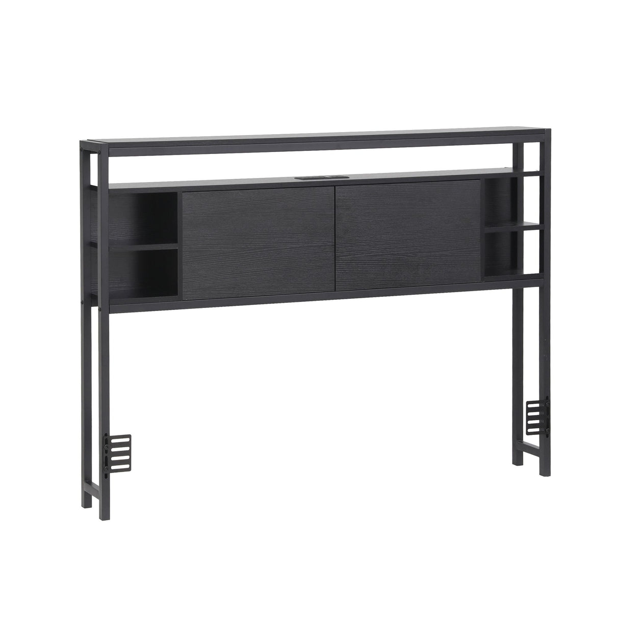 Artiss Bed Headboard Queen Storage Bedhead Charging Station Black