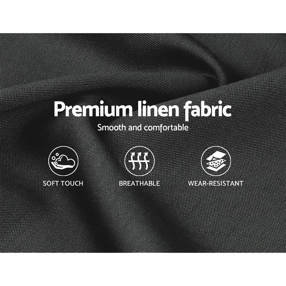 Charcoal Queen Gas Lift Bed Frame