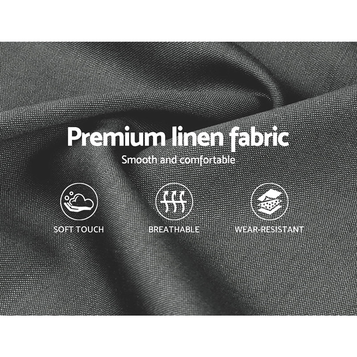 Grey Gas Lift Queen Bed Frame