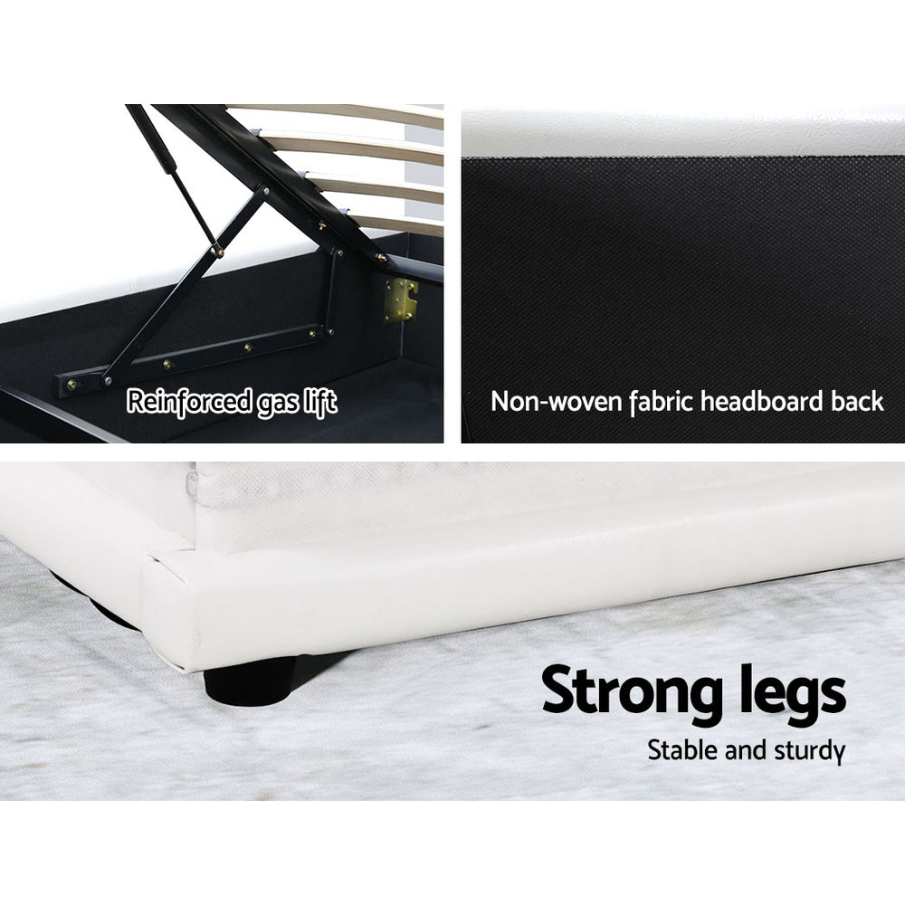 Lumi LED Gas lift Bed Frame - Queen Bed