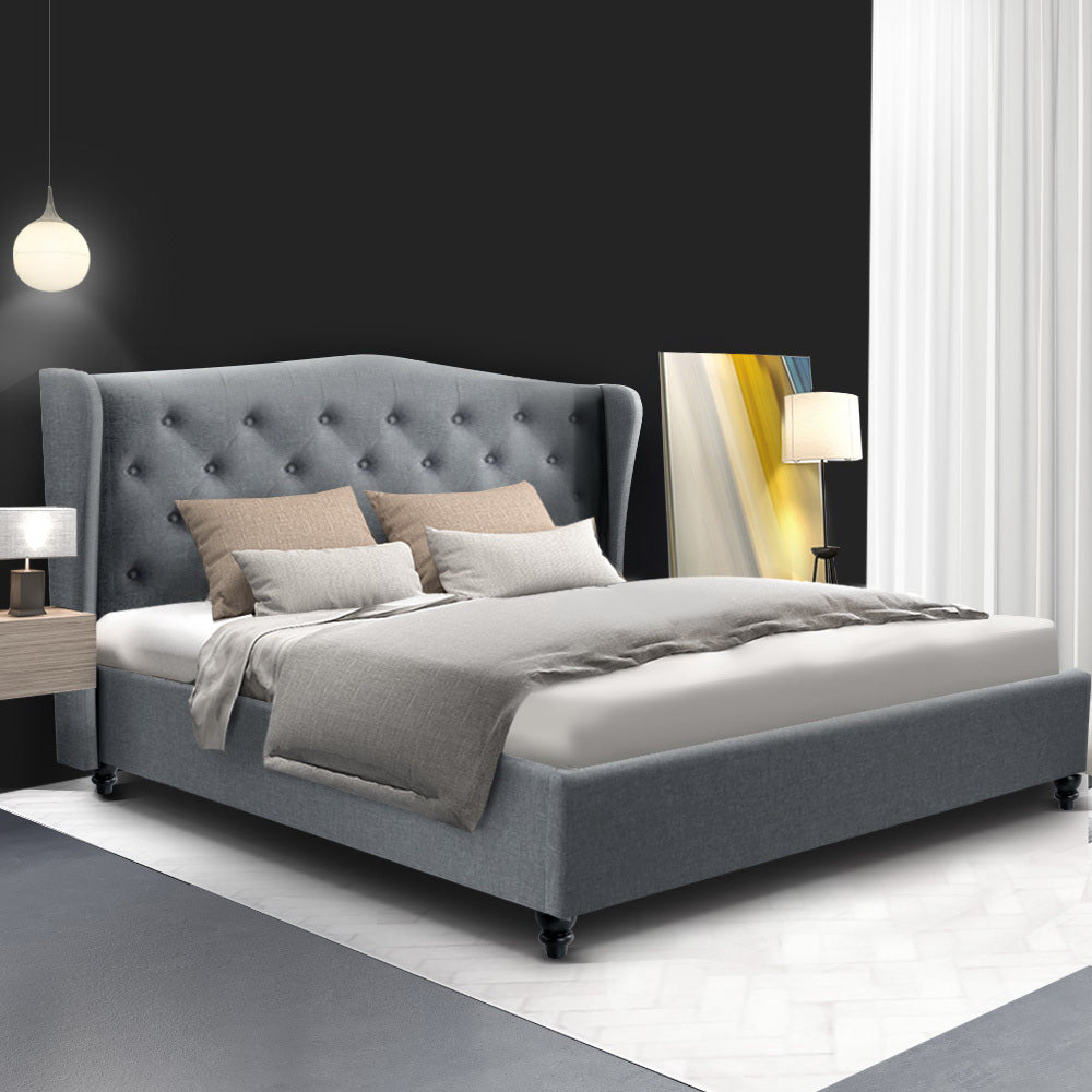 Pier Grey Bed Frame Double Size
