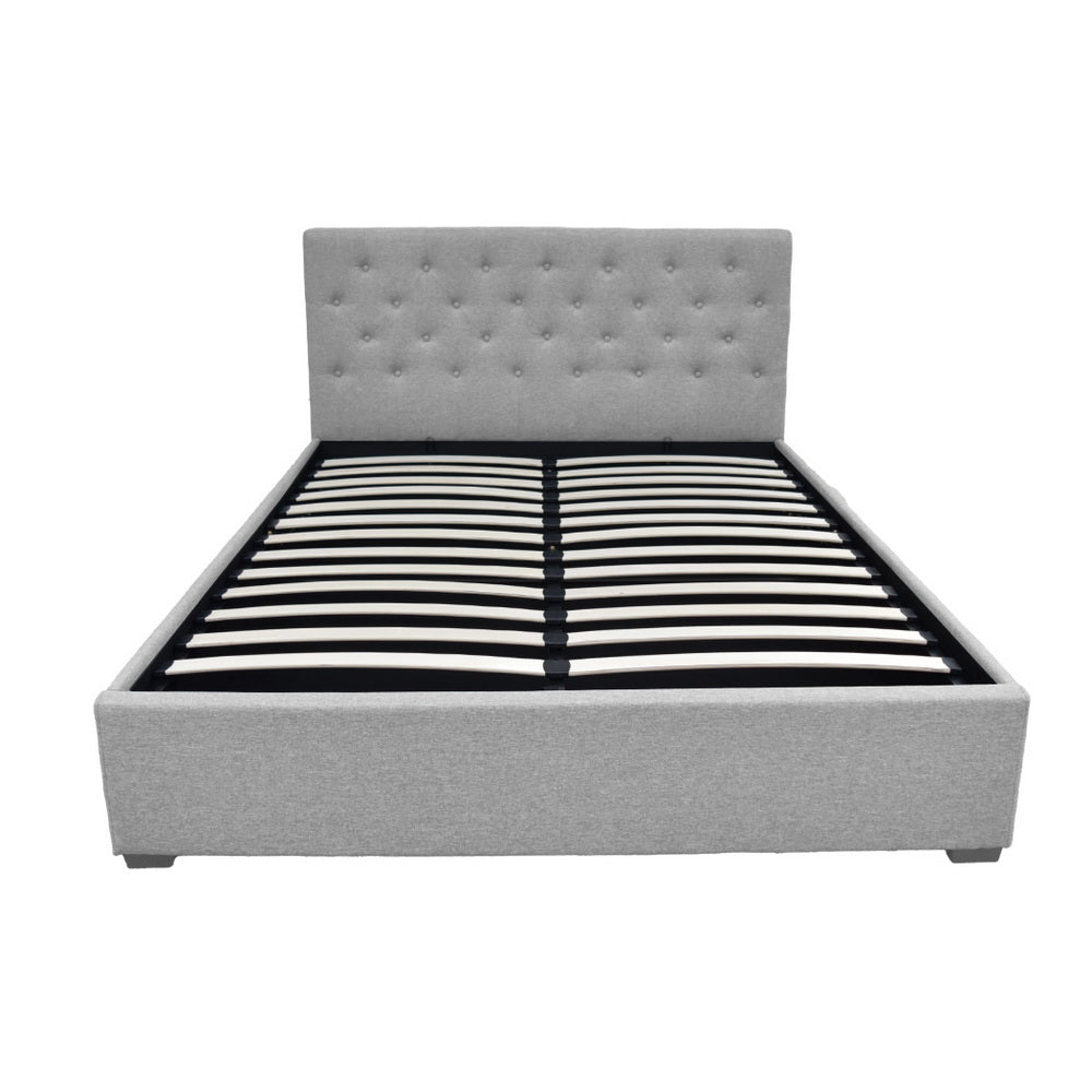 Vila Grey Queen Bed Gas Lift Frame
