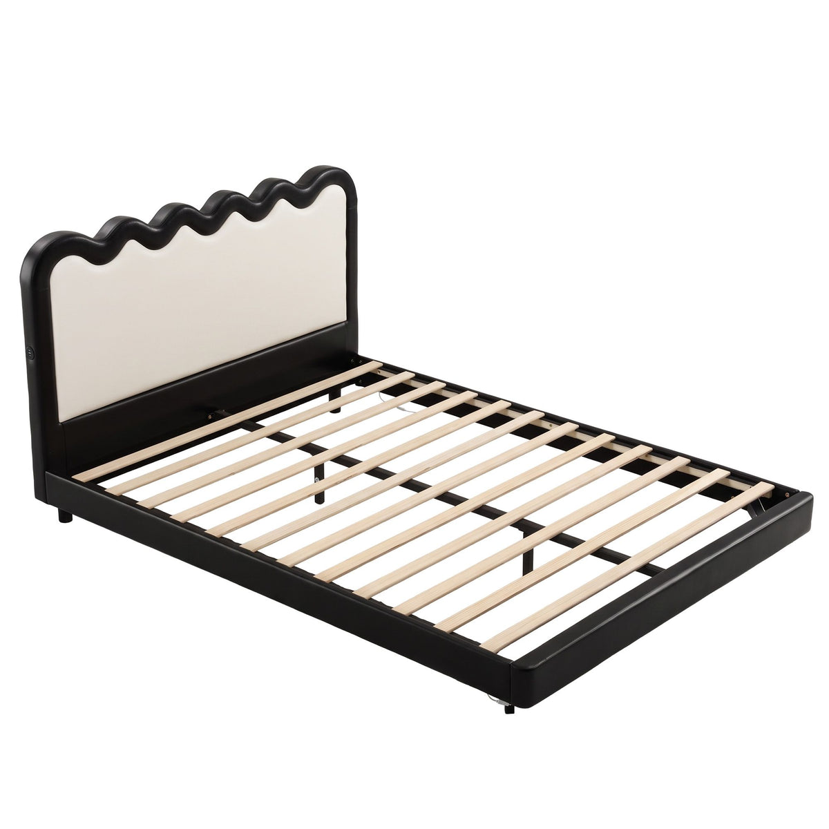 Artiss Queen Bed Frame, Floating Design with RGB LED and USB Charging