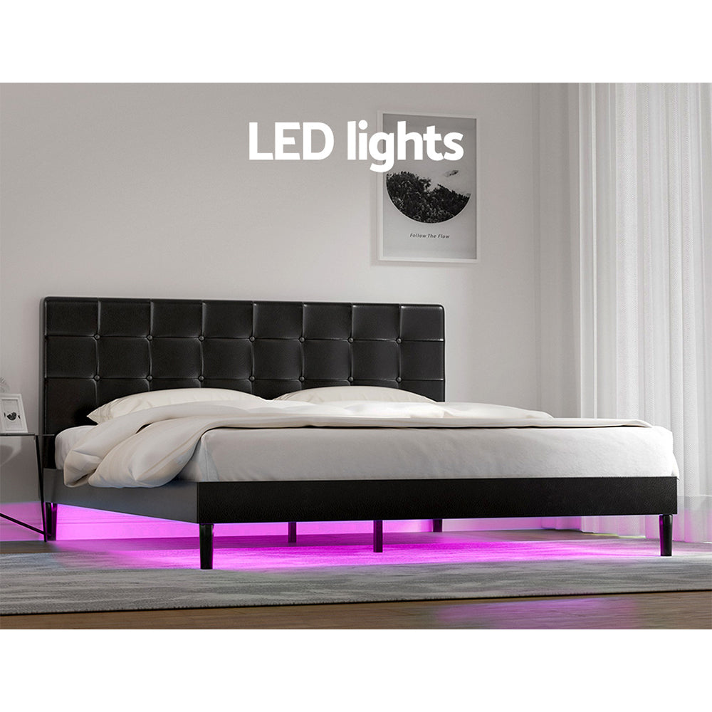 RAVI King LED Bed Frame