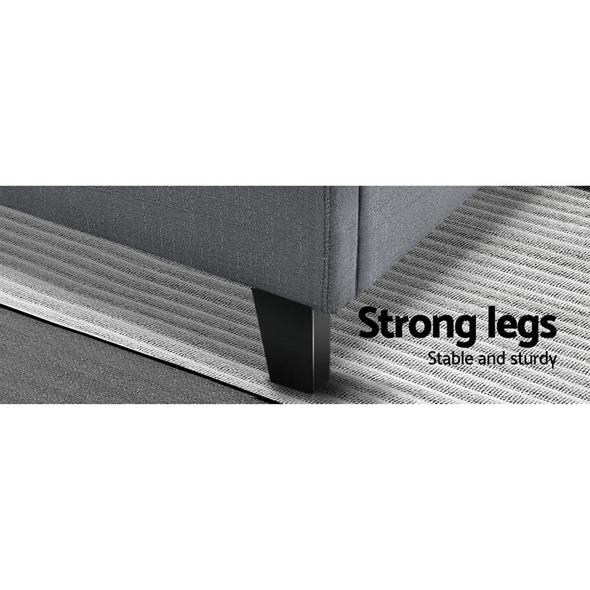 Tino Grey Bed Frame - Queen Bed