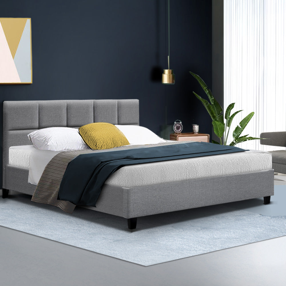 Tino Grey Bed Frame - Queen Bed