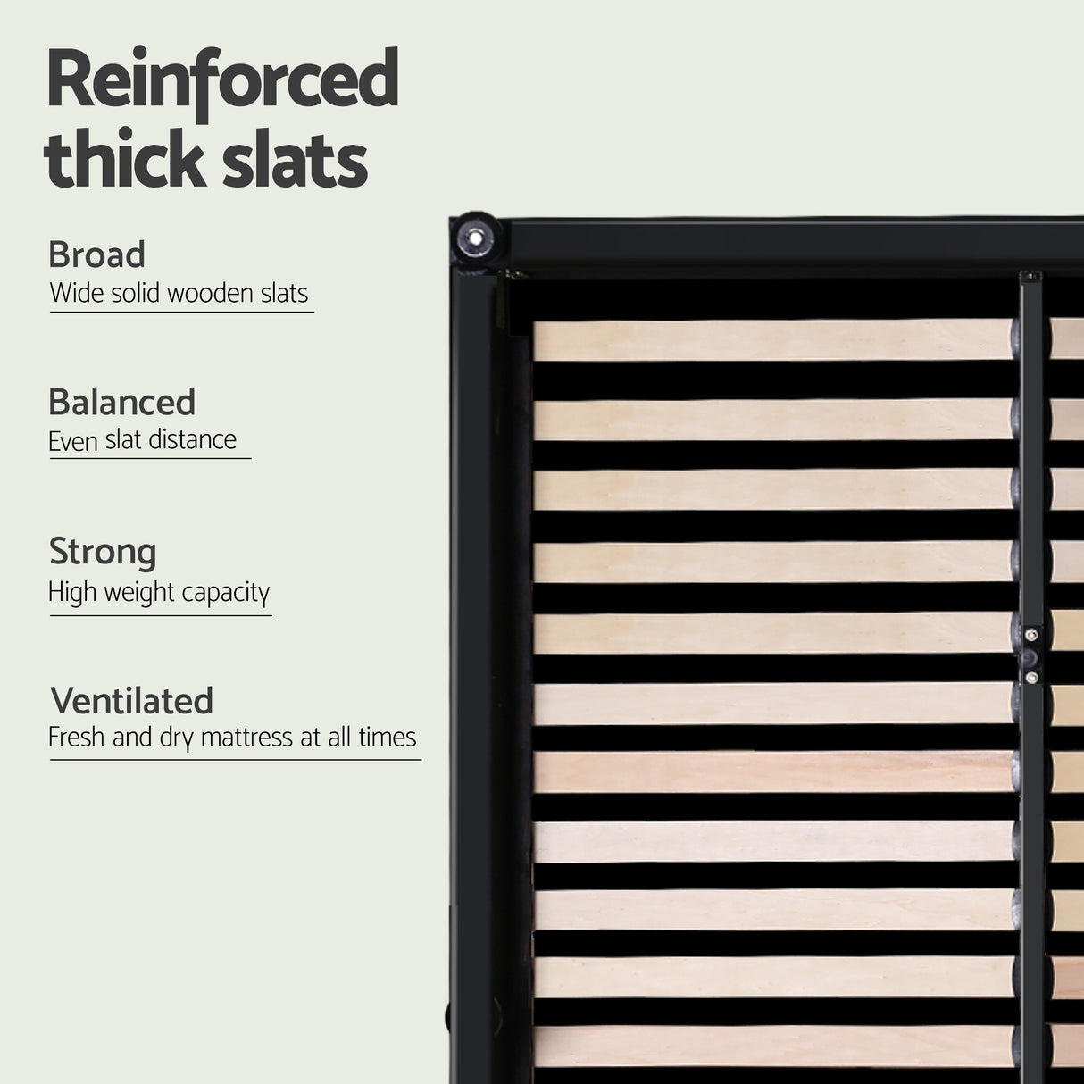 Artiss Gas Lift Queen Bed Frame and Bedside Table Set Leather Black