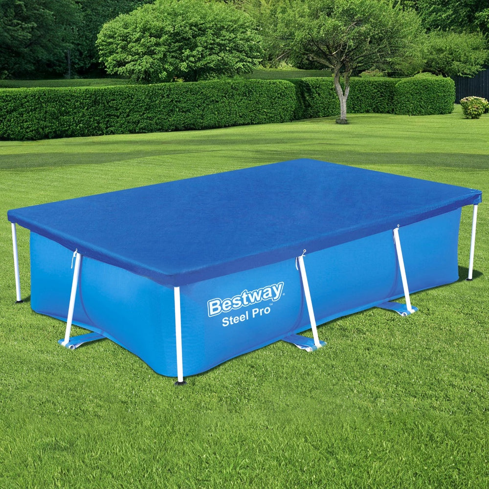 Bestway Pool Cover 264x174cm Rectangle Swimming Pool PE Shelter Fits 259x170cm Pools