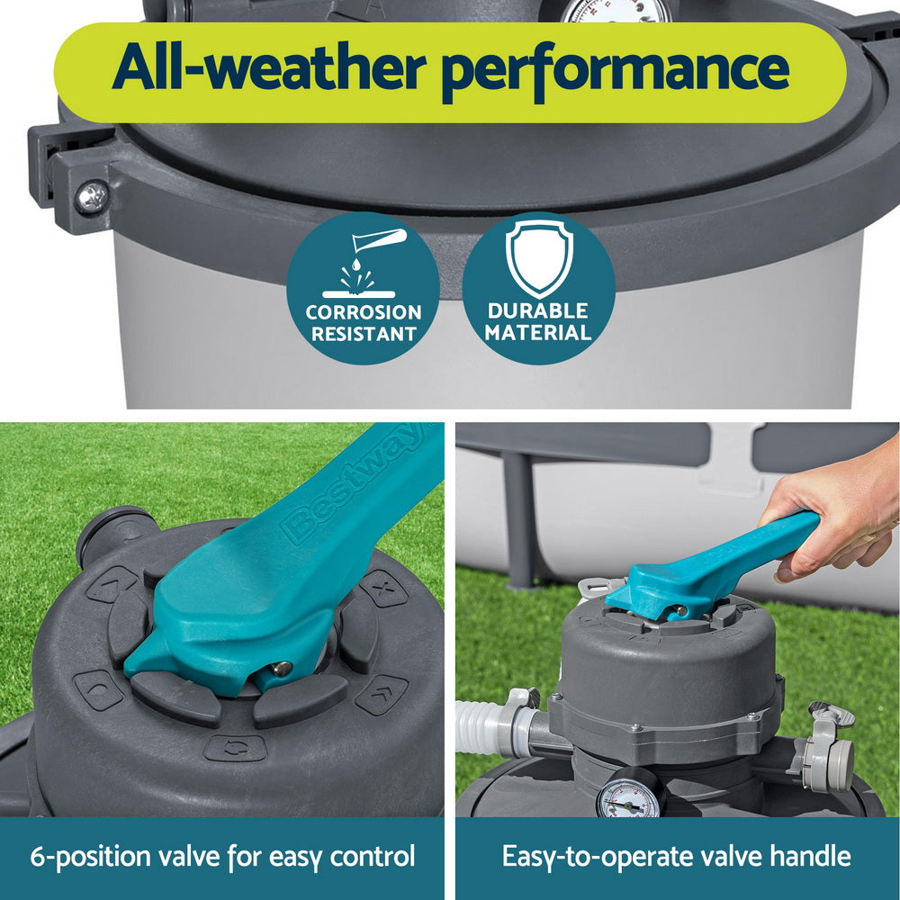 Bestway Pool Pump Sand Filter 800GPH 3028L/H Pools Flowclear Filters