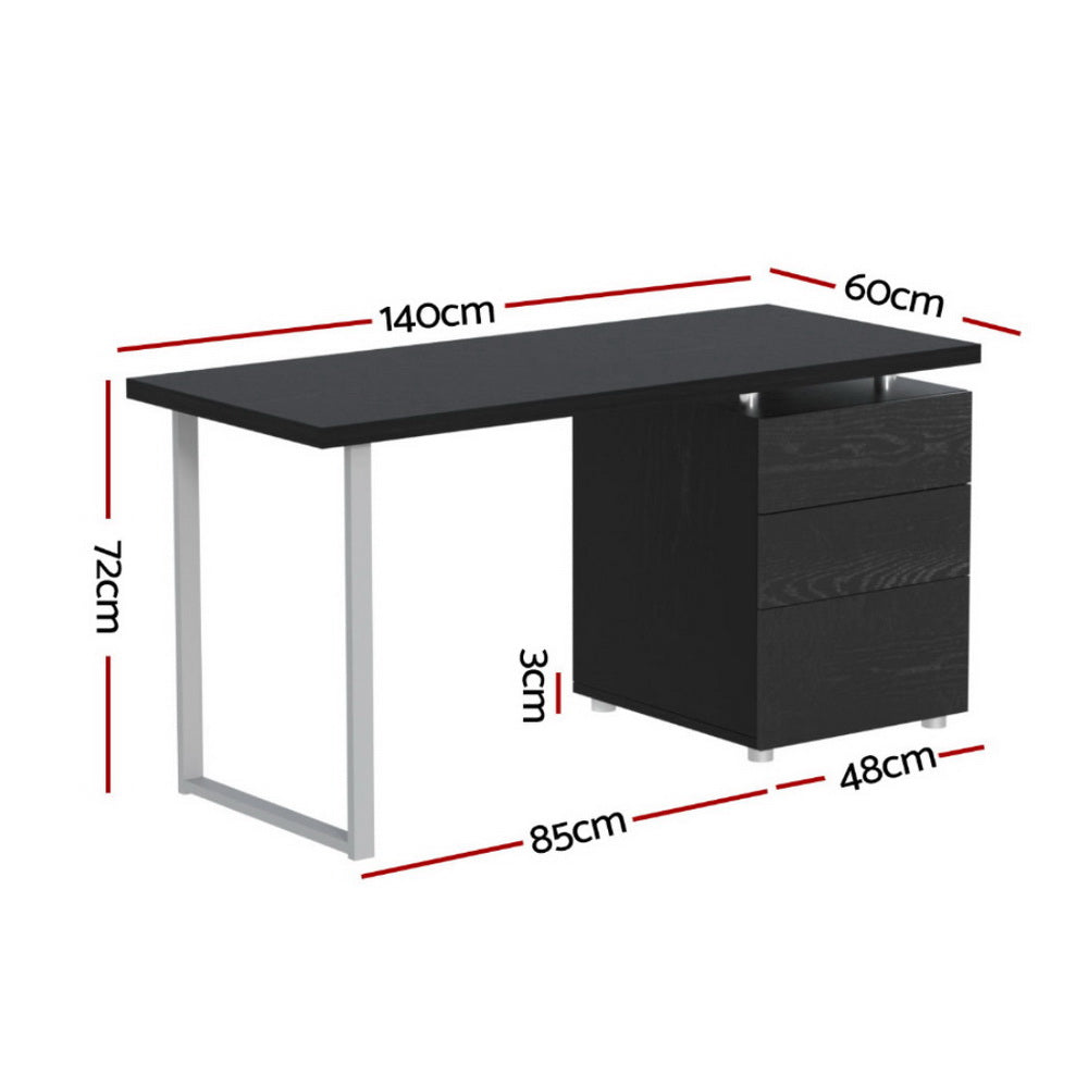 Computer Desk Black U-shape Leg