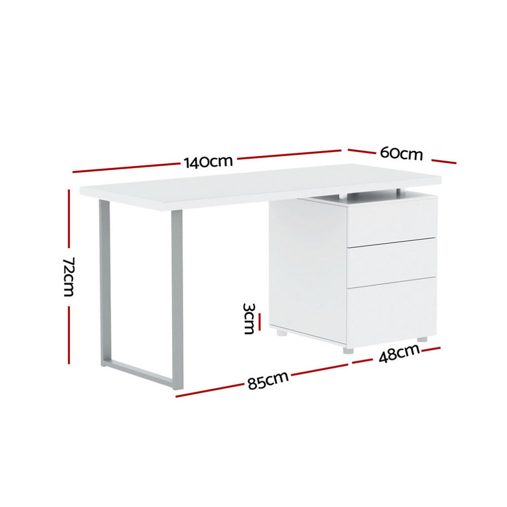 Computer Desk White U-shape Leg