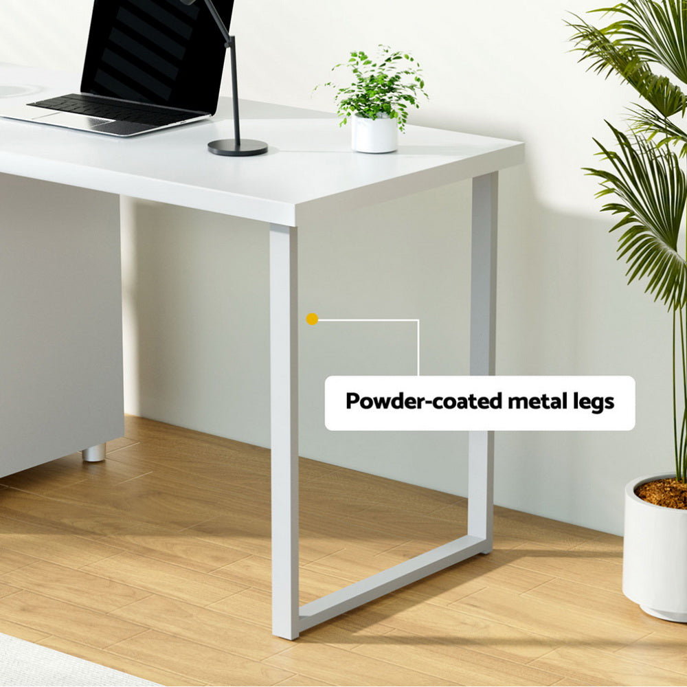 Computer Desk White U-shape Leg