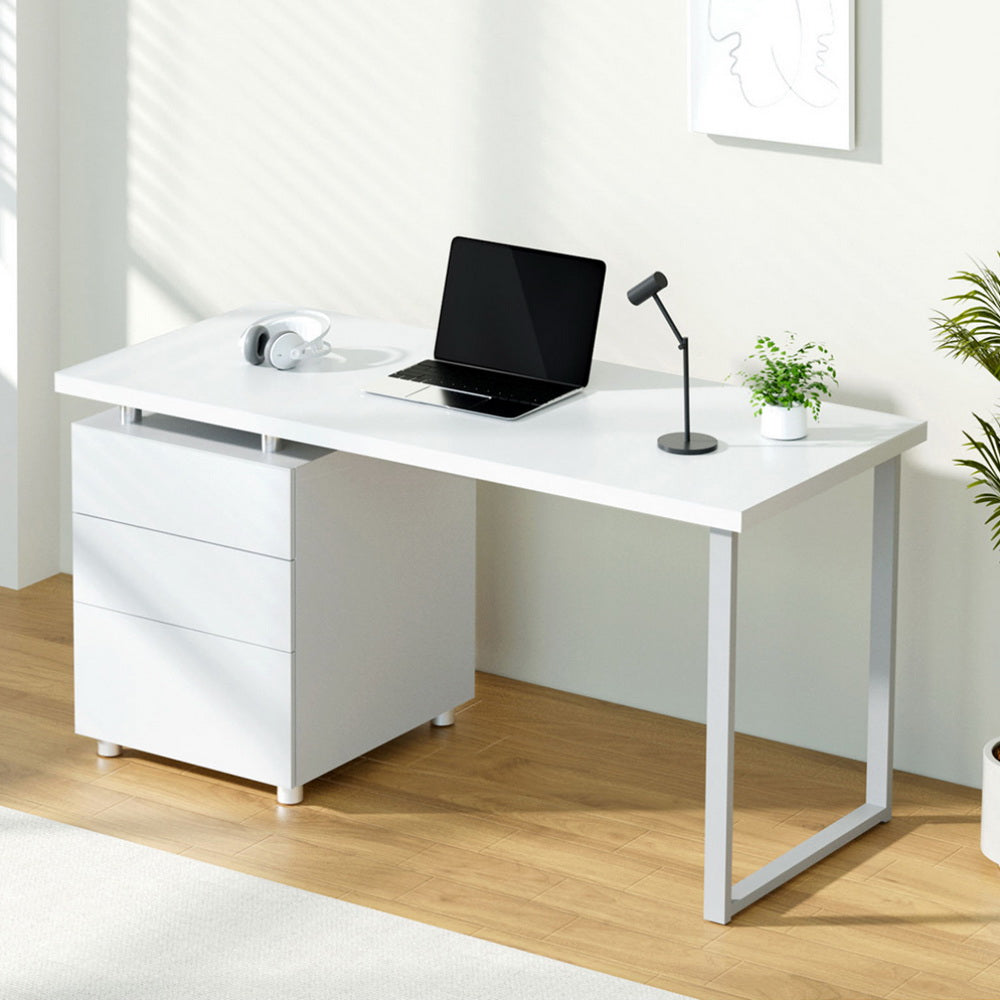 Computer Desk White U-shape Leg