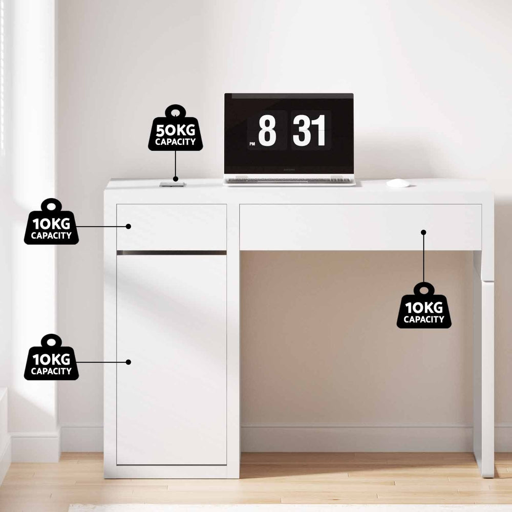 Accommodating White Computer Desk