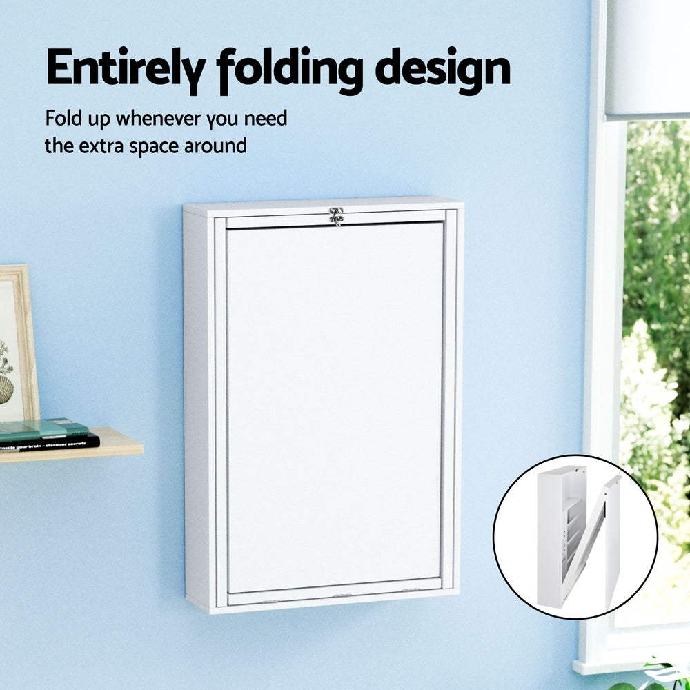 White Fold-Away Office Desk