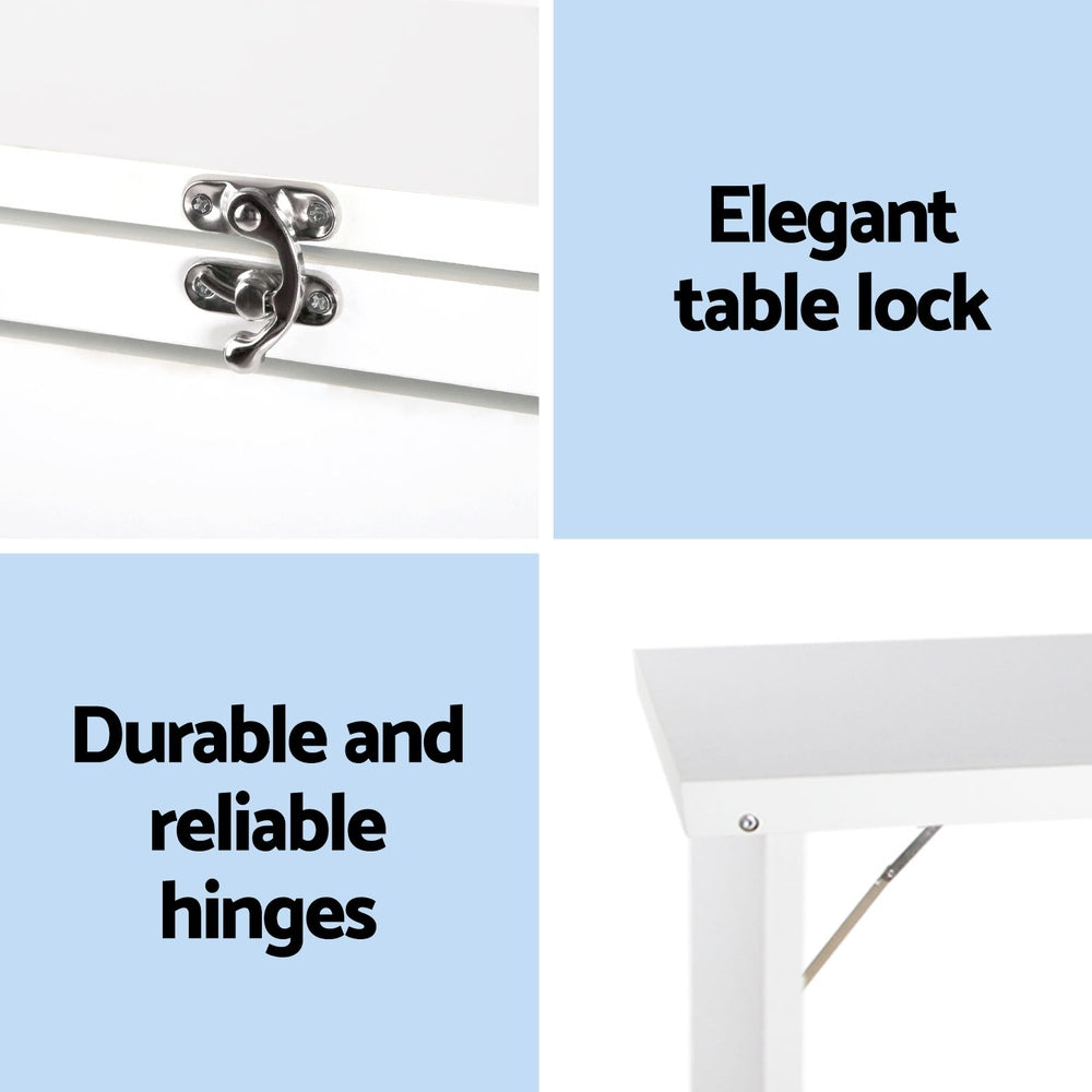 White Fold-Away Office Desk