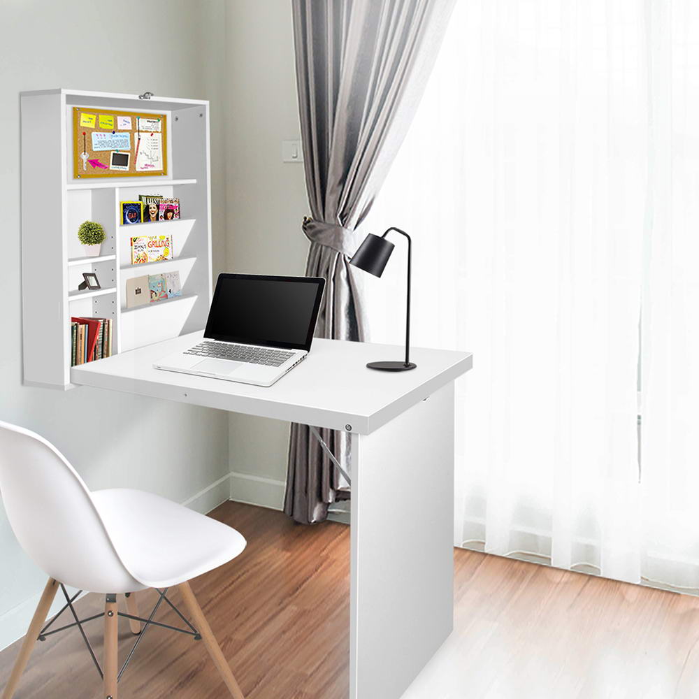 White Fold-Away Office Desk