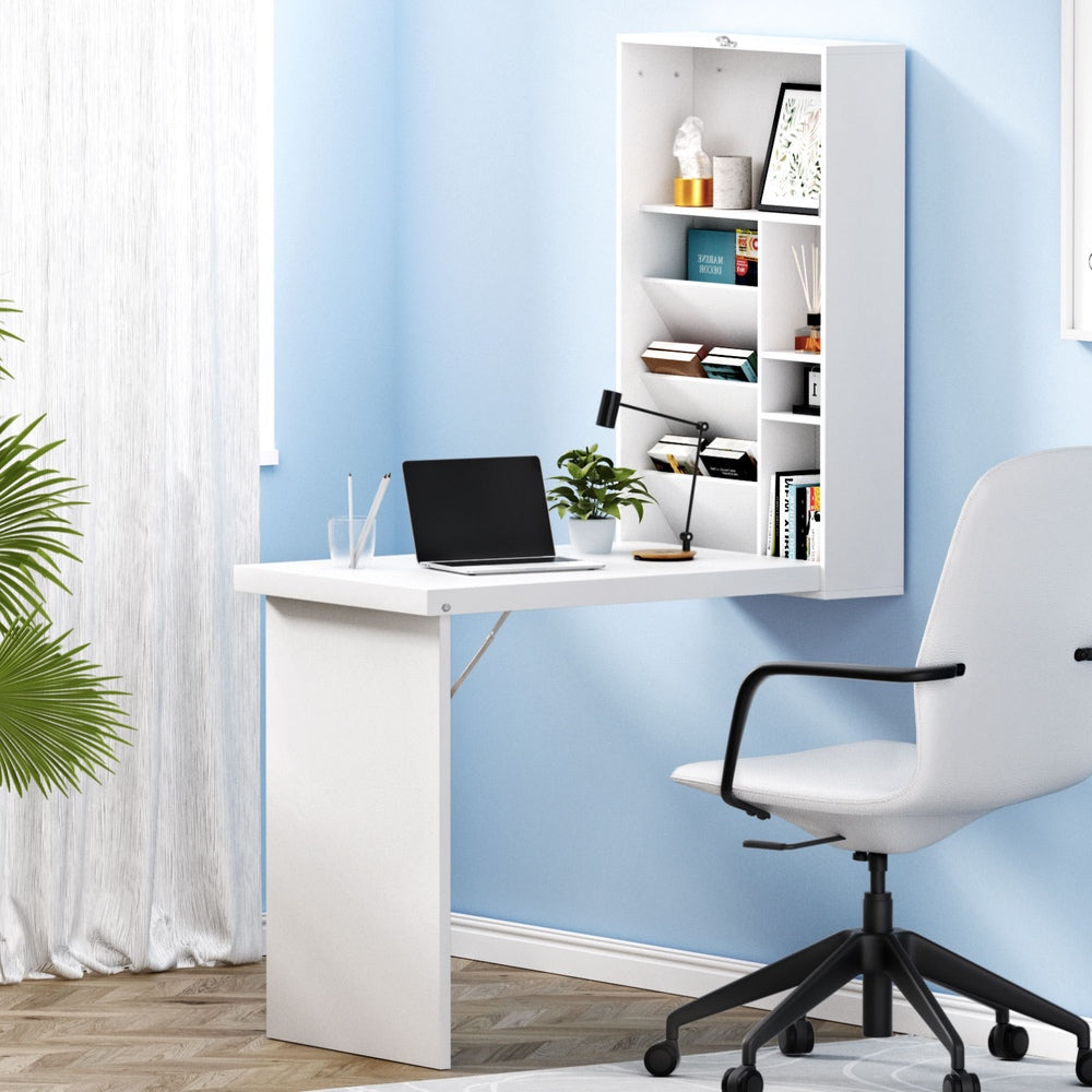 White Fold-Away Office Desk