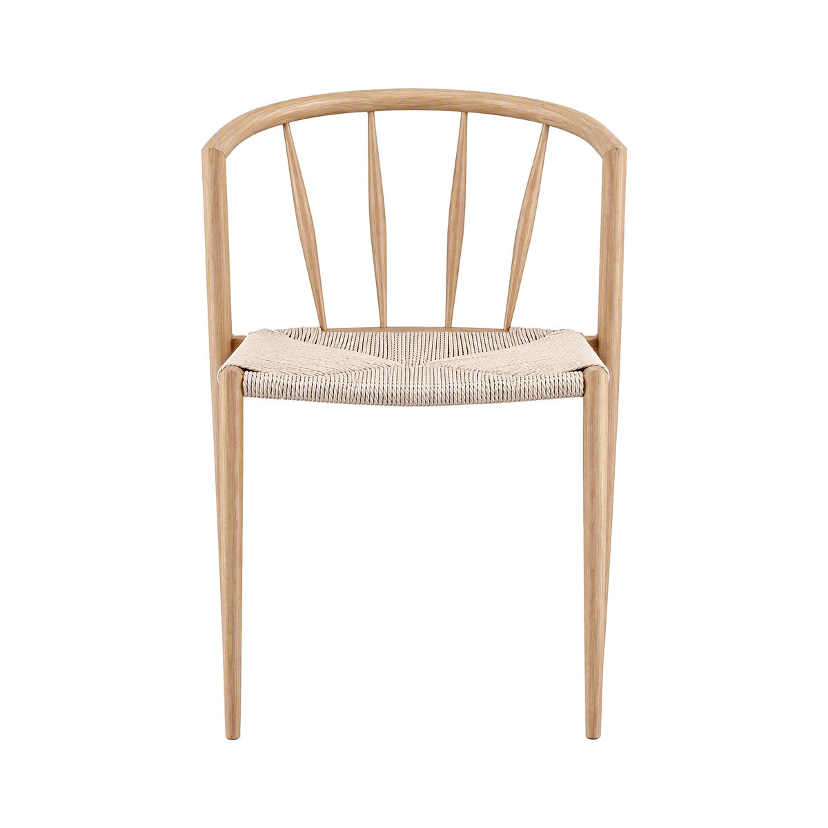 Artiss Dining Chairs x1, Leisure Accent Chair for Living Room & Balcony Woven Seat Spindle Back