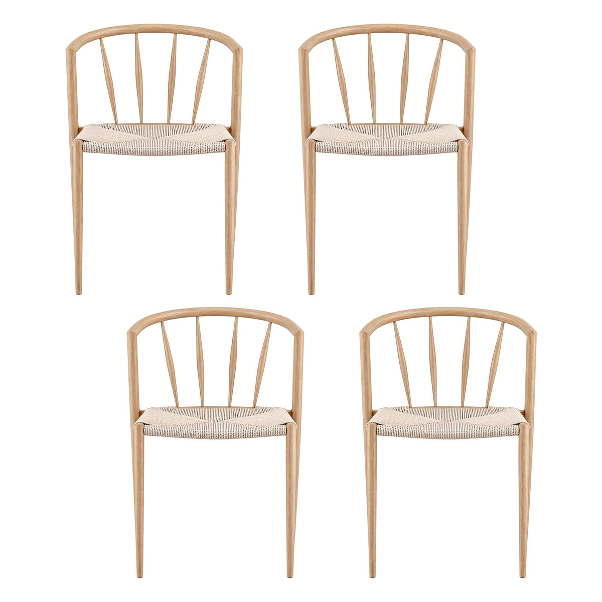 Artiss Dining Chairs Set of 4, Leisure Accent Chair for Living Room & Balcony Spindle Back
