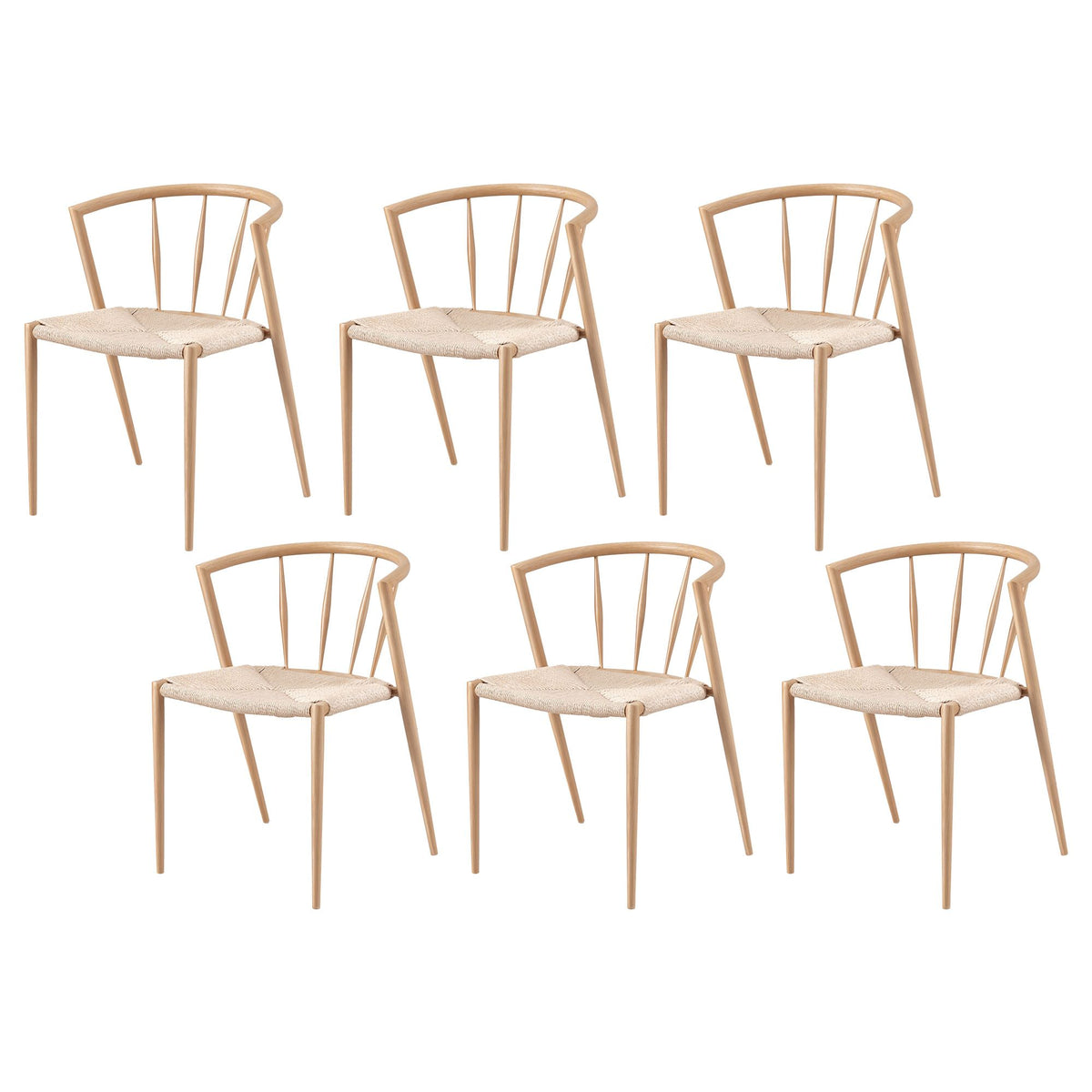 Artiss Dining Chairs Set of 6, Leisure Accent Chair for Living Room & Balcony Spindle Back