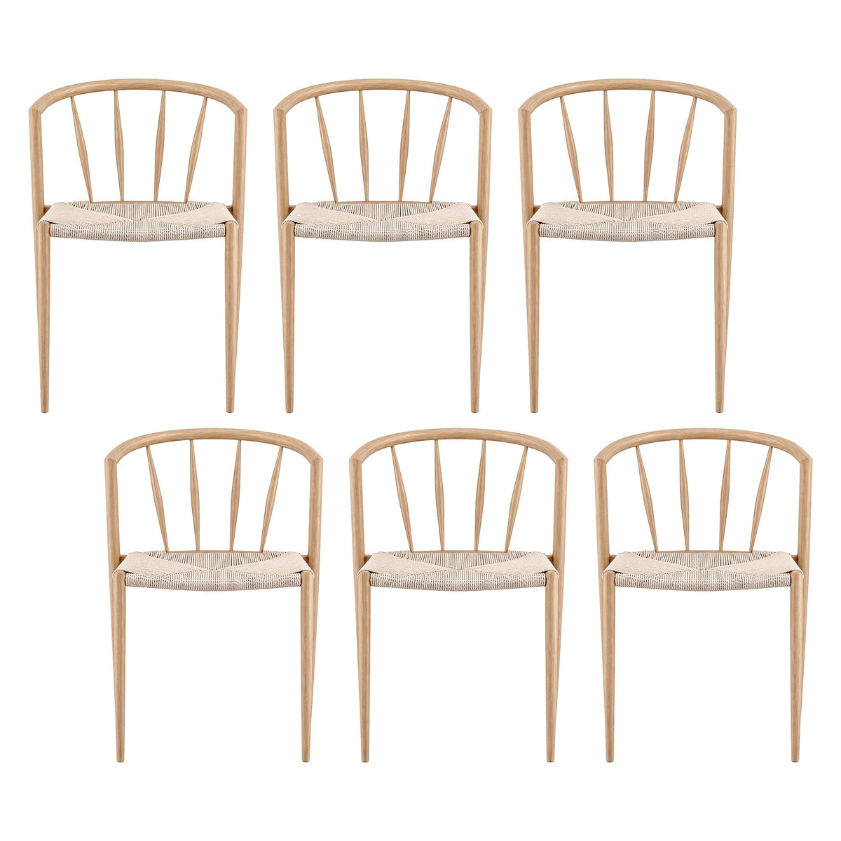 Artiss Dining Chairs Set of 6, Leisure Accent Chair for Living Room & Balcony Spindle Back