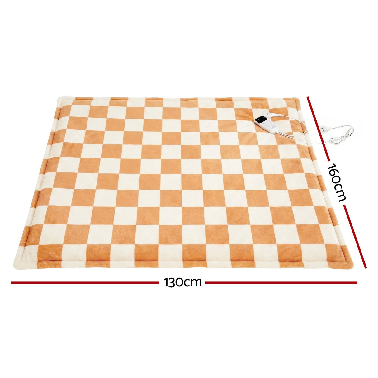 Giselle Electric Throw Rug Dual Side Fleece Flannel Heated Blanket Yellow